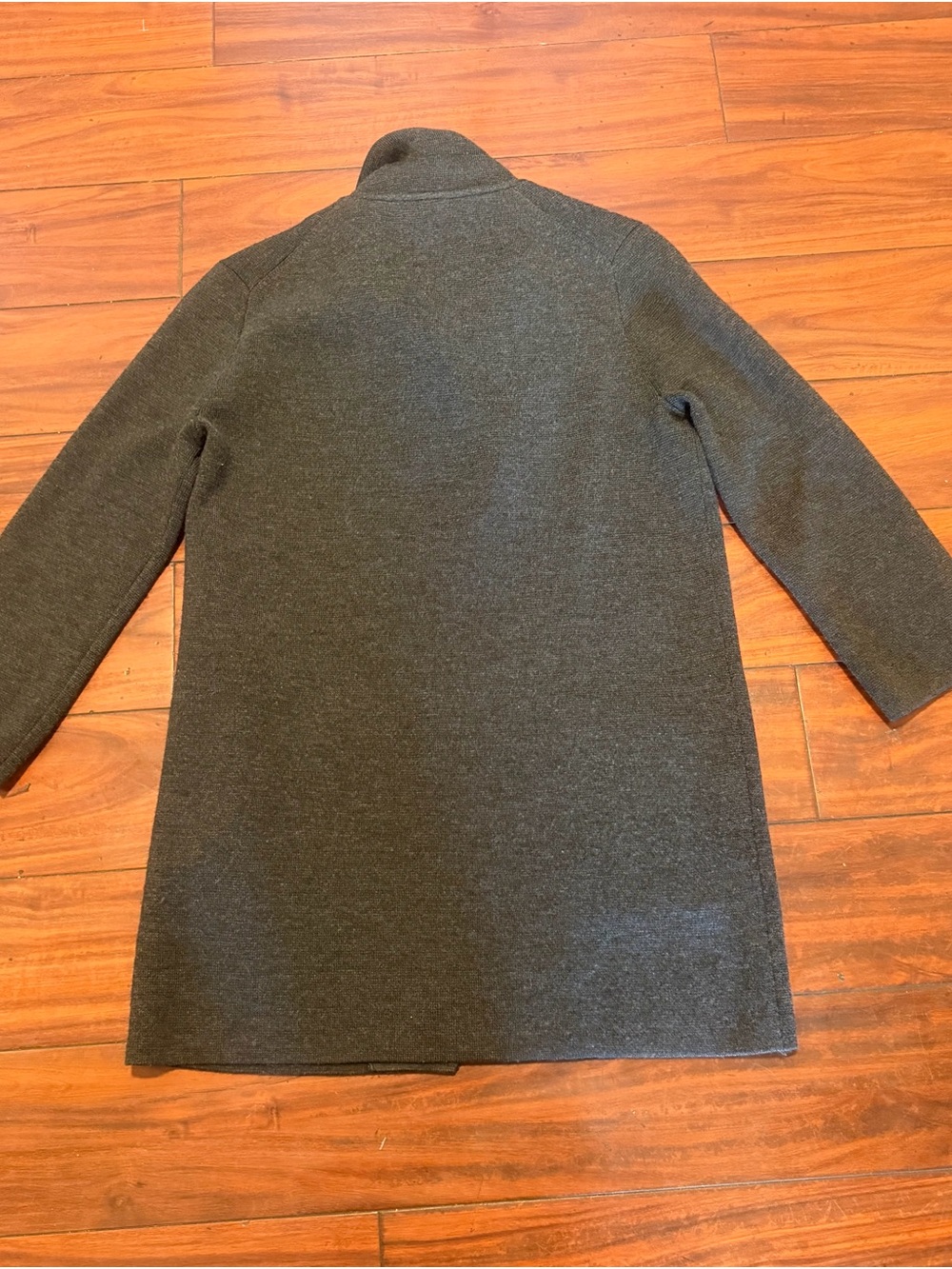 J. Crew 100% merino wool Dark Gray Open-Front Cardigan with pockets - Picture 7 of 8
